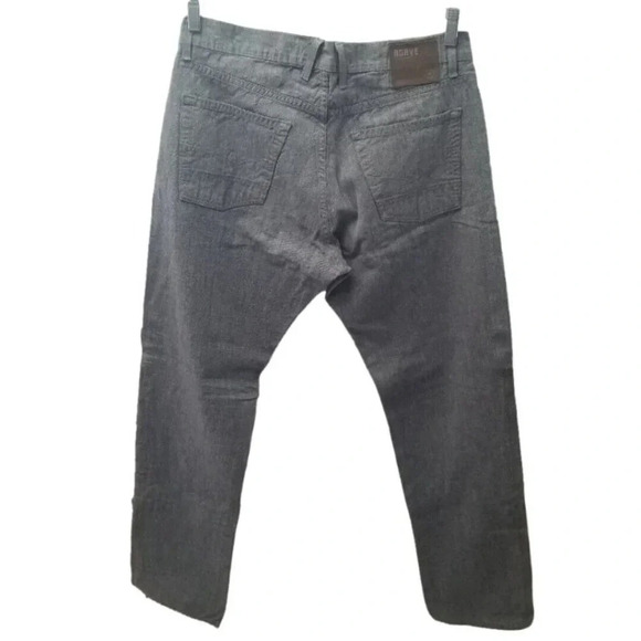 Agave Men's Gringo Straight Leg Linen Cotton  Grey Jeans Size 34 - Picture 2 of 13